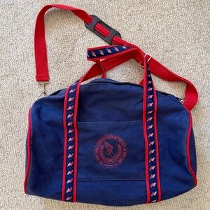 New York Athletic Club NYAC Blue Duffel Bag with Red Accents Members Only